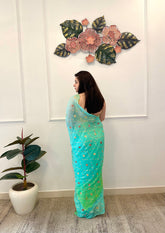 Peacock chiffon gota work saree - kasumi.in